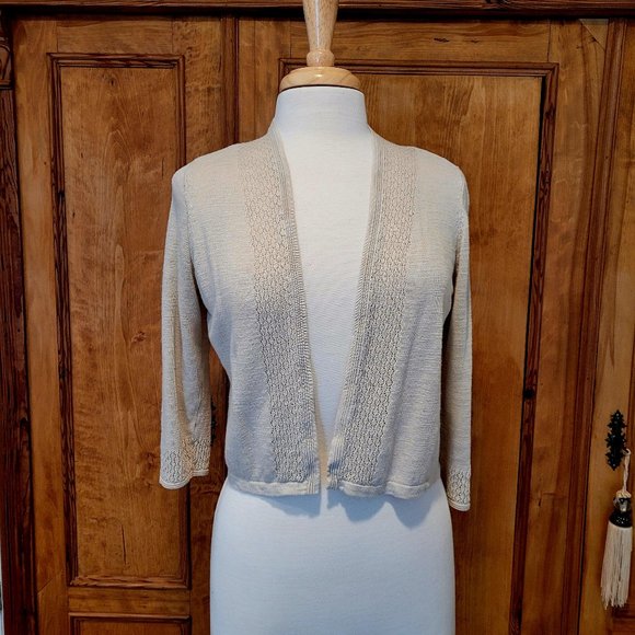 Charter Club Bolero Style Open Front Sweater. Size P/M - Picture 2 of 6